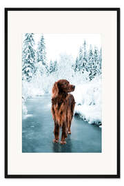 Gerahmter Kunstdruck Troja im gefrorenen Wald