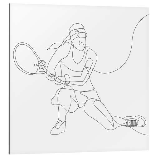 Aluminium print Tennis Player