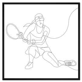 Gerahmter Kunstdruck Tennis-Spieler