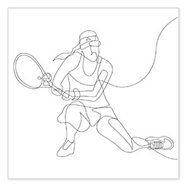 Poster Tennis-Spieler