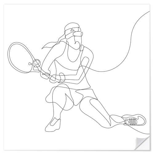 Wall sticker Tennis Player