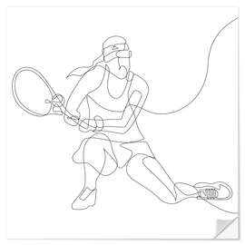 Wall sticker Tennis Player