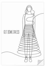 Selvklebende plakat Get Some Dress