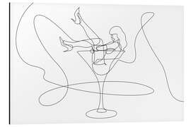 Magnettafel Frau im Glas