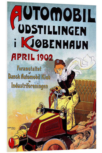 Foam board print Motor Show 1902 (Danish)