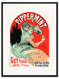 Gerahmter Kunstdruck Pfefferminzlikör (französisch)