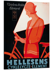 Aluminium print Hellensens bicycle lights (danish)