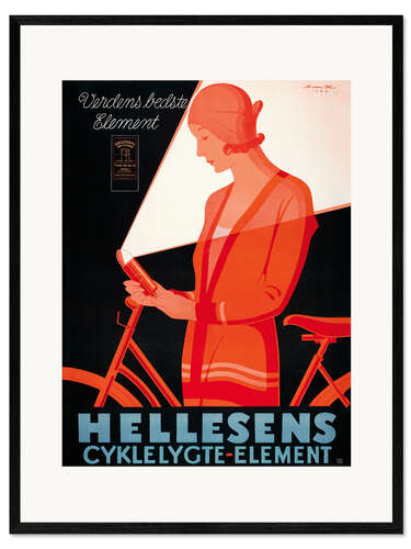 Innrammet kunsttrykk Hellesens Cyklelygte-Element