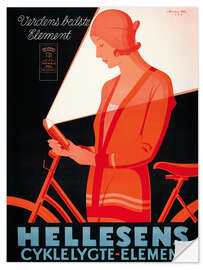 Wall sticker Hellensens bicycle lights (danish)