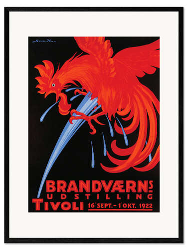 Framed art print Exhibition of the fire department (danish)