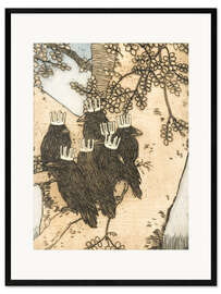 Ingelijste kunstdruk Seven Ravens