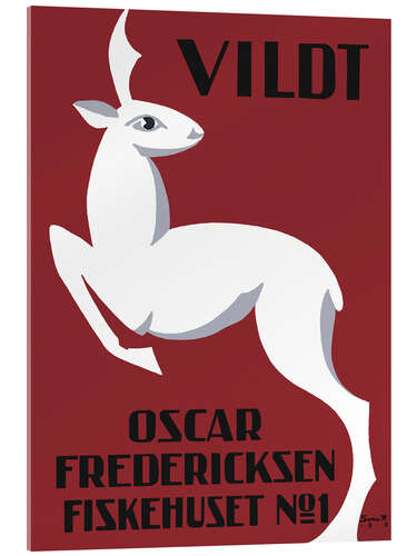 Acrylic print Vildt - Oscar Fredericksen Fiskehuset No. 1 (Danish)