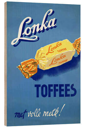 Holzbild Lonka Toffees (niederländisch)