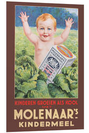 Hartschaumbild Molenaars Kinderbrei, Werbeplakat (niederländisch)