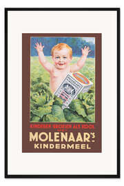 Gerahmter Kunstdruck Molenaars Kinderbrei, Werbeplakat (niederländisch)