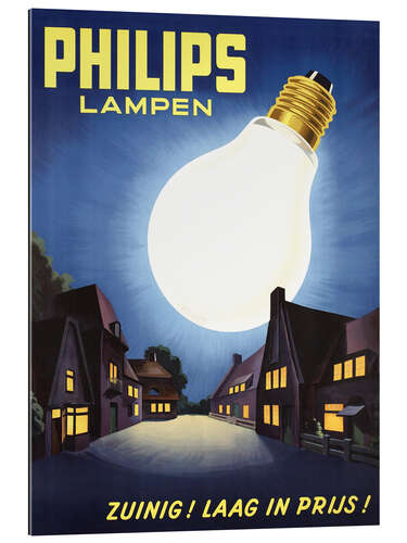 Gallery print Philips lamps, advertising poster (Dutch)