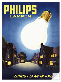 Wandsticker Philips Lampen, Werbeplakat (niederländisch)