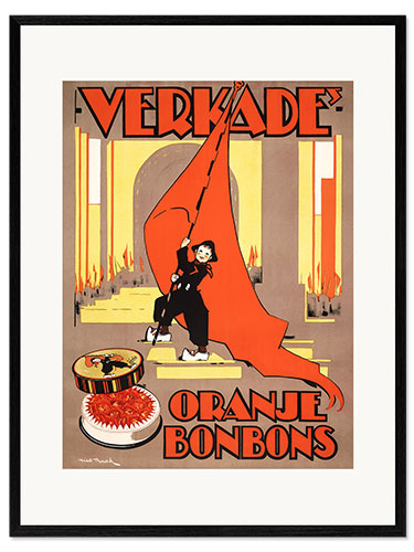 Stampa artistica con cornice Verkade Orange Sweets (olandese)