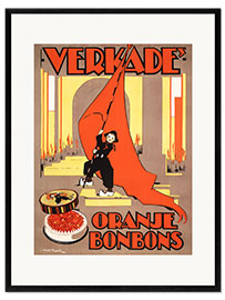 Stampa artistica con cornice Verkade Orange Sweets (olandese)
