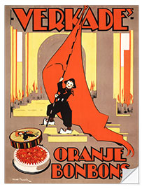 Selvklebende plakat Verkade Orange Sweets (Dutch)