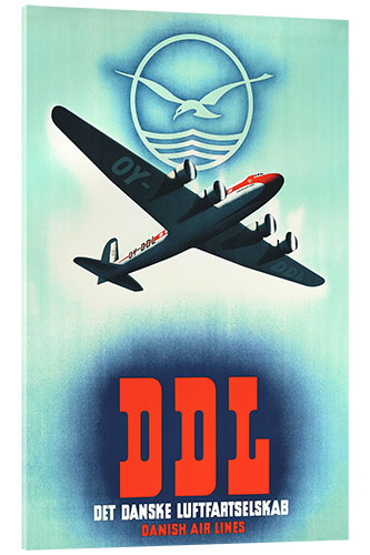 Akryylilasitaulu DDL - Danish airline (Danish)