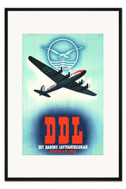 Gerahmter Kunstdruck DDL - Dänische Fluggesellschaft (dänisch)
