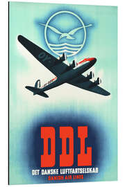 Magnettafel DDL - Dänische Fluggesellschaft (dänisch)