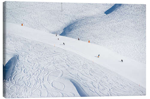 Quadro em tela Pista de esqui distante perto de Kleine Scheidegg