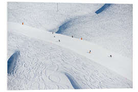 Hartschaumbild Entfernte Skipiste bei Kleine Scheidegg