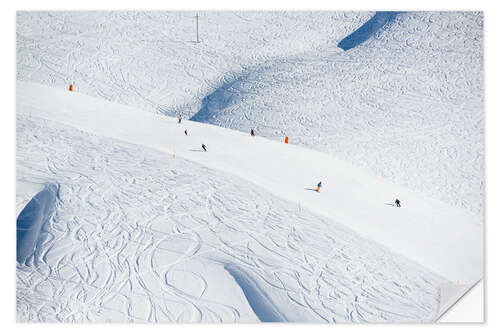 Sticker mural Piste de ski lointaine près de la Kleine Scheidegg