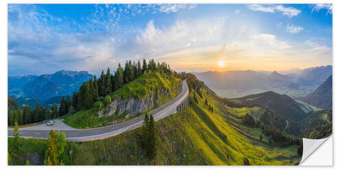 Vinilo para la pared Carretera escénica de Rossfeld en Berchtesgaden