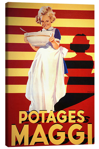 Lienzo Sopas Maggi, cartel publicitario (francés)
