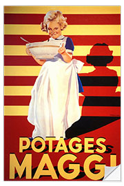 Selvklebende plakat Maggi soups, advertising poster (French)