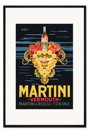 Gerahmter Kunstdruck Martini Werbeplakat I