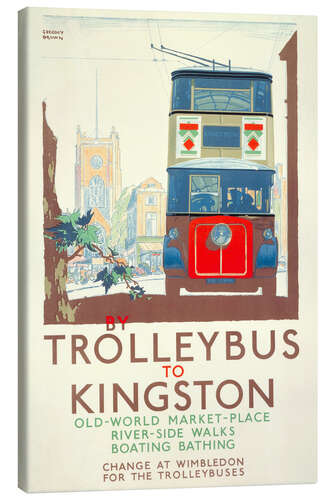 Leinwandbild Bus nach Kingston (englisch)