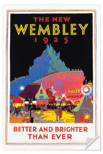 Selvklebende plakat The new Wembley 1925 (English)