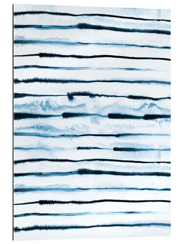 Gallery print Electric color stripes, light blue