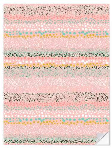 Selvklebende plakat Small structured dots