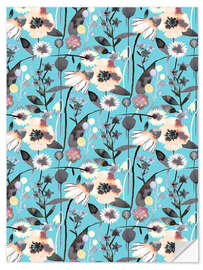 Wall sticker Spring Flowers Blue