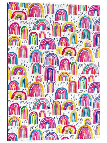 Galleritryck Colorful watercolor rainbows