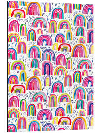 Magnettafel Bunte Aquarell-Regenbögen