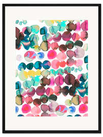 Gerahmter Kunstdruck Bunte Punkte