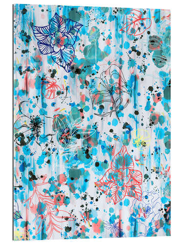 Gallery print Graffiti flowers blue