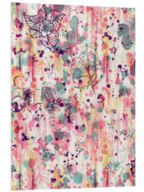 Foam board print Graffiti flowers