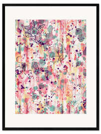 Framed art print Graffiti flowers