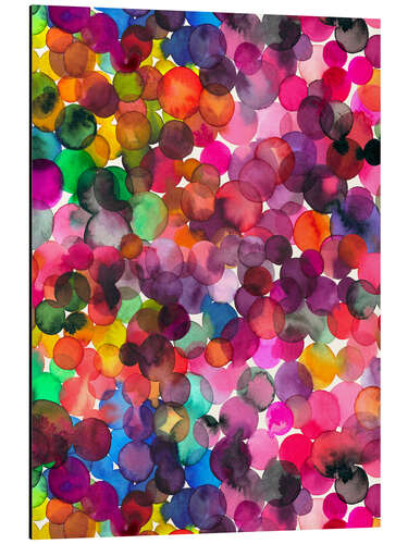 Aluminium print Colorful watercolor dots