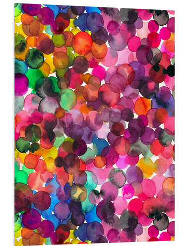 Bilde på skumplate Colorful watercolor dots