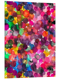 Foam board print Colorful watercolor dots