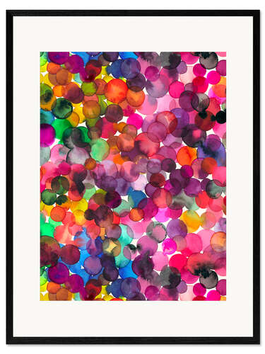 Framed art print Colorful watercolor dots