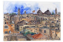 Foam board print Roofs of Jerusalem